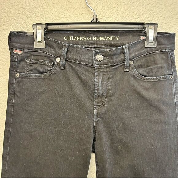 Citizens of Humanity COH Elson Medium Rise Straight Leg Black Jeans Size 28 - Picture 3 of 16